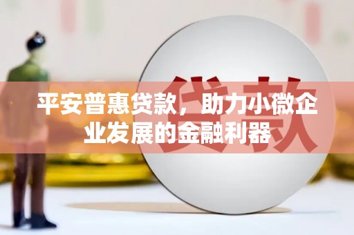 廊坊平安普惠贷款，助力小微企业发展的金融利器