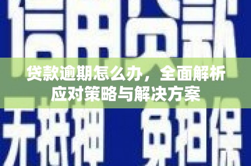 廊坊贷款逾期怎么办，全面解析应对策略与解决方案
